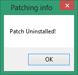 Patch Uninstalled