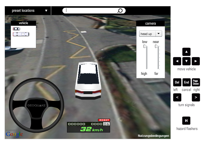 3D Driving Simulator on Google Earth!