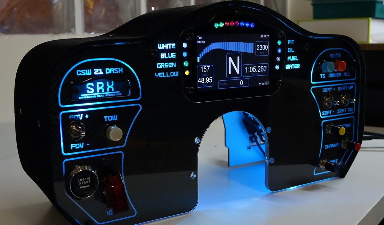 SCR SRX SIM Racing GT Dashboard ACCUFORCE Direct Drive Wheel Base