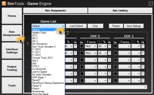 Select Default Axis - Game Engine