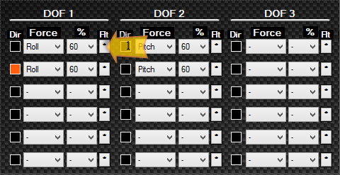 Selecting a Filter for DOF